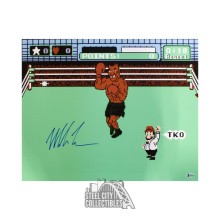 Mike Tyson Autographed Punchout 16x20 Photo - BAS (Blue Ink)
