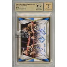 Jimmy Uso/Jey Uso 2020 Topps Transcendent WWE Blue Autograph Card 2/5 BGS 9.5
