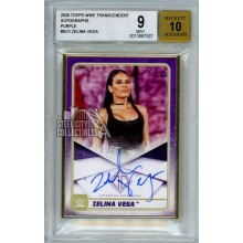 Zelina Vega 2020 Topps Transcendent WWE Purple Autograph Card 07/10 BGS 9