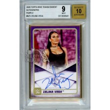 Zelina Vega 2020 Topps Transcendent WWE Purple Autograph Card 08/10 BGS 9