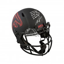 Michael Vick Stats Autographed Atlanta Falcons Eclipse Replica Full-Size Football Helmet - BAS