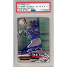 Vladimir Guerrero Jr 2017 Bowman Draft "27" Autographed Card #BD-150 PSA/DNA 10