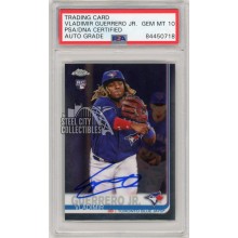 Vladimir Guerrero Jr 2019 Topps Chrome Update Autographed Rookie Card #21 - PSA/DNA 10