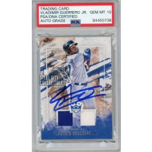 Vladimir Guerrero Jr 2019 Panini Diamond Kings Autographed Jersey Rookie Card - PSA/DNA 10