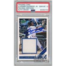 Vladimir Guerrero Jr 2019 Panini Donruss Prospect Autographed Jersey Card #RPM-VG - PSA/DNA 10