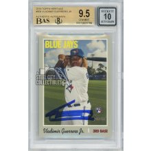 Vladimir Guerrero Jr 2019 Topps Heritage Autograph Rookie Card #504 BGS 9.5 BAS 10
