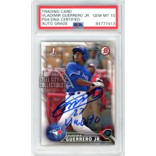 Vladimir Guerrero Jr 2016 1st Bowman Autograph "27 Vladito" Rookie Card #BP55 PSA/DNA 10