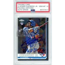 Vladimir Guerrero Jr 2019 Topps Chrome Autograph " 27 Vladdy Jr" Rookie Card #201 PSA/DNA 10