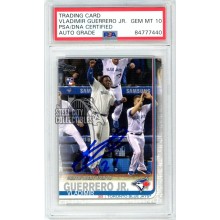 Vladimir Guerrero Jr 2019 Topps Update Autograph "27" Rookie Card #US62 PSA/DNA 10