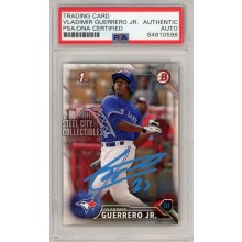 Vladimir Guerrero Jr 2016 1st Bowman Autograph RC Card #BP55 PSA/DNA (Light Blue)