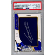 Vladimir Guerrero 2018 Panini Immaculate Autograph Jersey Card #IJVG /99 PSA/DNA