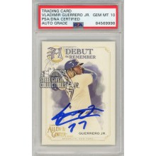 Vladimir Guerrero Jr 2020 Topps Allen & Ginter Autograph "27" Card #DTR-11 PSA/DNA 10