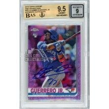 Vladimir Guerrero Jr 2019 Topps Chrome Autograph Pink Card #201 BGS 9.5 BAS 9