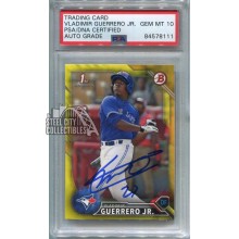 Vladimir Guerrero Jr 2016 Bowman Prospects Rookie Auto #BP55 Yellow PSA/DNA 10