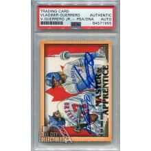 Vladimir Guerrero Jr & Sr 2019 Topps Gallery Autograph Card ORANGE 12/25 PSA/DNA