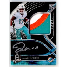 Jaylen Waddle 2021 Panini Spectra Neon Black Light Autograph Rookie Patch Card 09/10