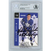 Mike Walton "67 Stanley Cup" 1995 Parkhurst 66-67 Autographed Card #101 - BAS (Black Ink)