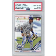 Wander Franco 2019 Bowman Autographed Card #BD-93 - PSA/DNA