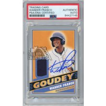 Wander Franco 2020 Upper Deck Goudey Autographed Jersey Card #GM-WF - PSA/DNA