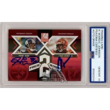 Hines Ward/Chad Johnson 2005 Elite Red Autograph Card #CB-12 /250 PSA/DNA 10