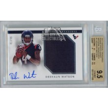 Deshaun Watson 2017 National Treasures Autograph Jersey RC Card 41/99 BGS 9.5