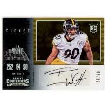 TJ Watt 2017 Panini Contenders Autograph Rookie Ticket Card #251 66/99