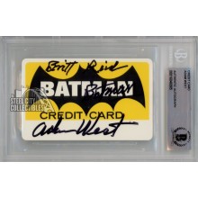 Adam West Autographed Batman Credit Card BAS