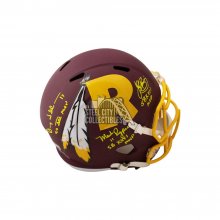 Rypien Riggins Williams SB MVPs Autographed Redskins AMP Replica Full-Size Football Helmet - BAS