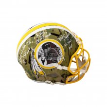 Rypien Riggins Williams SB MVPs Autographed Redskins Camo Replica Full-Size Football Helmet - BAS
