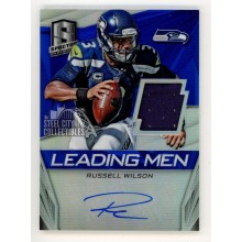 Russell Wilson 2014 Panini Spectra Leading Men Autograph Jersey Card #LM-RW 04/10