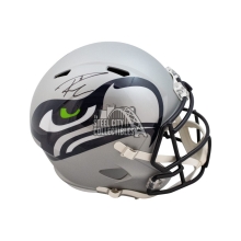 Russell Wilson Autographed Seahawks AMP Replica Full-Size Football Helmet - BAS COA