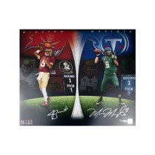 Winston Mariota Dual Autographed Draft Board Leaders 20x24 Photo - UDA