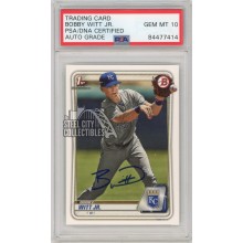 Bobby Witt 2020 Bowman 1st Bowman Autographed Card #BP-25 - PSA/DNA 10