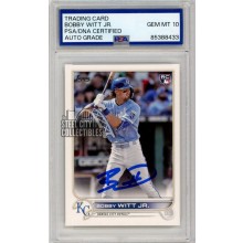 Bobby Witt 2022 Topps Complete Set Autograph Rookie Card #660 PSA/DNA 10