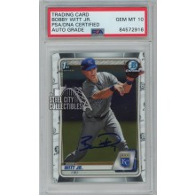 Bobby Witt 2020 Bowman Chrome 1st Bowman "7" Autograph Card #BCP-25 PSA/DNA 10