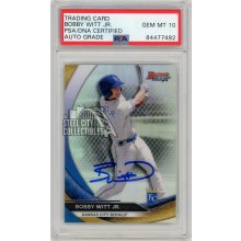 Bobby Witt 2020 Bowman's Best Autographed Refractor Card #TP-20 - PSA/DNA 10