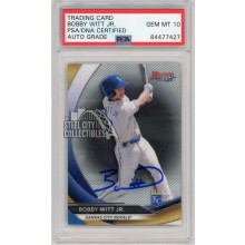 Bobby Witt 2020 Bowman's Best Autographed Card #TP-20 - PSA/DNA 10