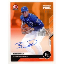 Bobby Witt Jr. 2020 Bowman Next Prospect Pool Orange Autograph Card #PP-1E 5/5