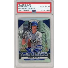 Bobby Witt 2020 Panini Prizm Top Of The Class Autographed Refractor Card - PSA/DNA 10
