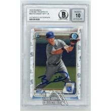 Bobby Witt Jr 2020 Bowman Chrome Prospects Autographed Card #BCP25 - BAS 10
