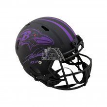 Rod Woodson HOF 09 Autographed Baltimore Ravens Eclipse Full-Size Football Helmet - BAS COA (Purple Ink)