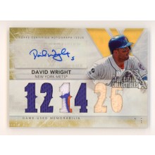 David Wright 2015 Topps Triple Threads Autograph Patch Card #TTAR-DW1 7/9
