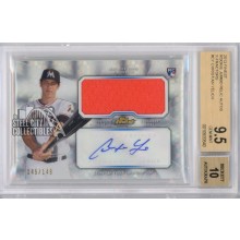 Christian  Yelich 2013 Topps Finest Autograph Jersey Rookie Card 45/149 BGS 9.5