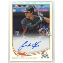 Christian Yelich 2013 Topps Chrome Autograph Refractor Rookie Card #CY 093/499