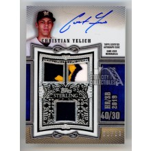 Christian Yelich 2020 Topps Sterling Autograph Patch Card #SWAR-CY 01/10