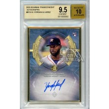 Yordan Alvarez 2020 Topps Bowman Transcendent Autograph Rookie Card 09/25 BGS 9.5