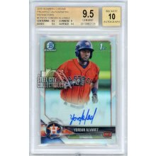 Yordan Alvarez 2018 Bowman Chrome Prospect Rookie Refractor Autograph 433/499 BGS 9.5
