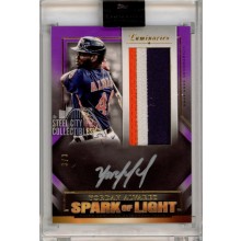Yordan Alvarez 2021 Topps Luminaries Spark Of Light Autograph Patch Card 3/3