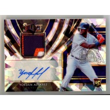 Yordan Alvarez 2020 Panini Select Cracked Ice Autograph Rookie Patch Card 21/25