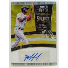 Yordan Alvarez 2020 Panini Select Launch Angle Gold Autograph Card #LAA-YA 02/10